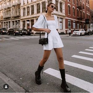 Danielle Bernstein Puff Sleeve Mini Dress